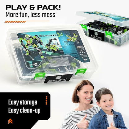 JITTERYGIT Mech Buildable Robot Glow in The Dark STEM Action Figure Toy Set, Cool Space Super Hero Christmas Birthday Gift, Xmas 3 in 1 Present DIY for Boys, Girls, Teen 6 7 8 9 10 Year Olds