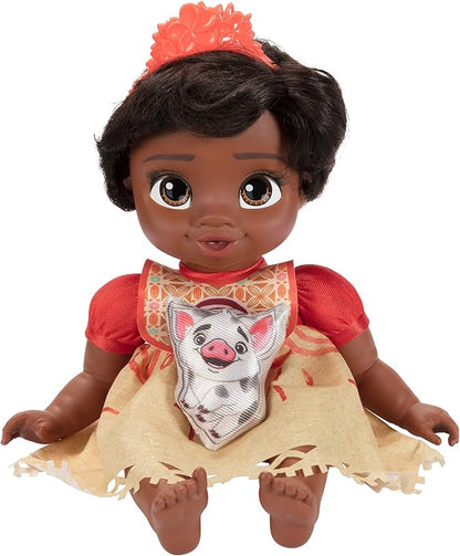 Disney Princess Moana Baby Doll Deluxe with Tiara, Carrier