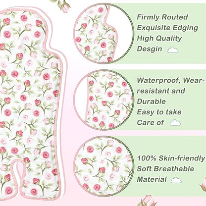 Qunclay 2 Pcs Gel Car Seat Cooler Pad for Baby Cooling Pad for Stroller Breathable Universal Car Cooler Mat Multifunctional Baby Stroller Seat Liner Cushion Chair(Flower)