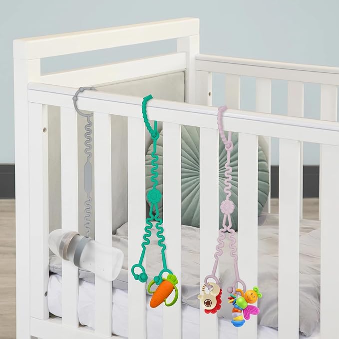 Baby Toy Straps - 1 Drag 2 Design for Toy Safety 5 Food-Grade