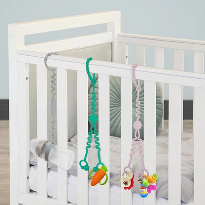 Baby Toy Straps - 1 Drag 2 Design for Toy Safety 5 Food-Grade
