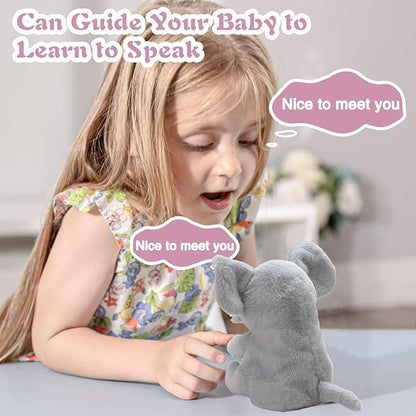 HOMILY Talking Baby Elephant, Repeats What You Say Plush Animal Toy Electronic Hamster Mouse for Boys