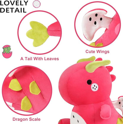 Ditucu Cute Dragon Fruit Dinosaur Stuffed Animals Plush Toys Dolls 12 inch