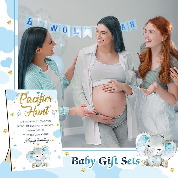Thyle 51 Pcs Pacifier Hunt Baby Shower Games Include Baby 50 Acrylic