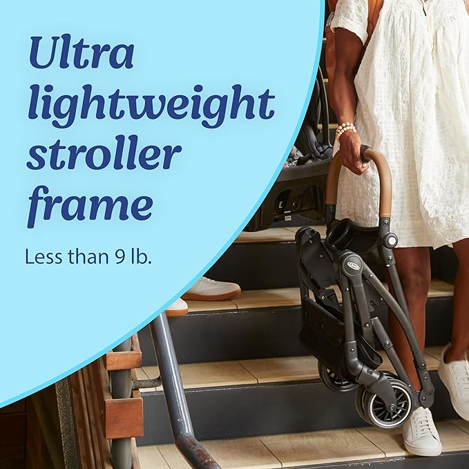 Graco Gomax Frame Stroller, Accepts All Graco Infant Car Seats, Backpack Style Lightweight Travel Stroller Frame