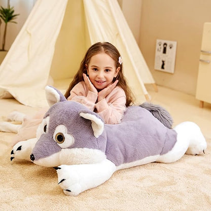 IKASA Giant Wolf Stuffed Animal Plush Toy, 30" Large Jumbo