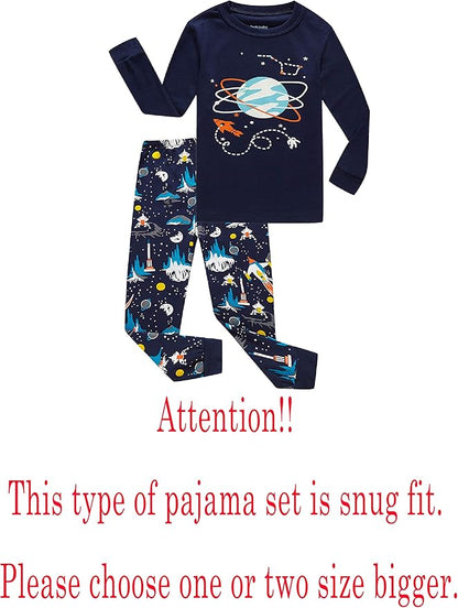 Family Feeling Little Big Boy Pajamas Sets 100% Cotton Pjs