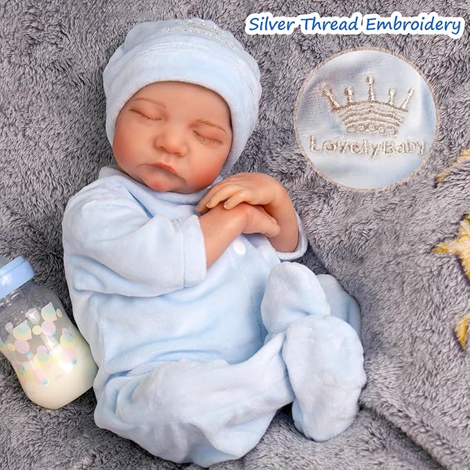 Aori Reborn Baby Dolls Clothes 20 inch Outfit Blue Set 18-20 Inch