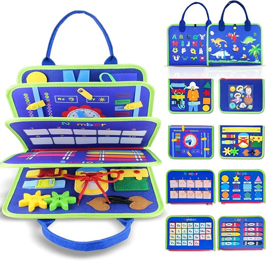 Hi-Tech Busy Board Toys, Busy Book for Toddlers 1-5 Year Old