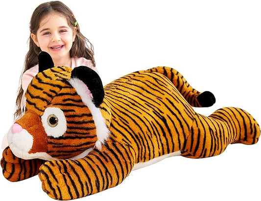 IKASA Giant Tiger Stuffed Animal Plush Toy,Large Cute 30" Jumbo Soft Toys