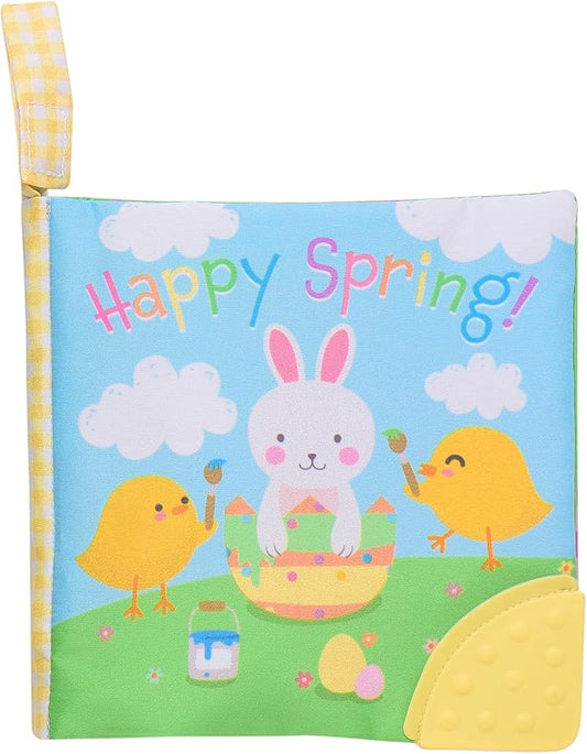 Magic Years 5 inch Soft, Crinkle Activity Book with Teether and Travel Strap for Baby