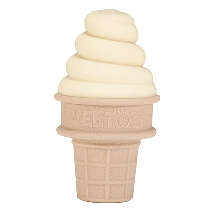 SweeTooth Ice Cream Cone Shaped Baby Teether - Yummy Yellow