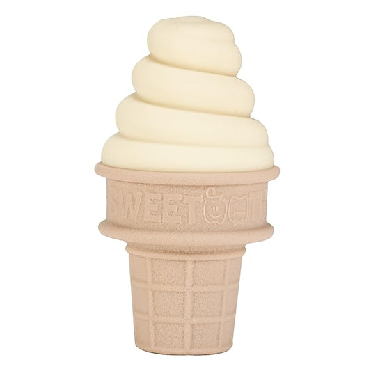 SweeTooth Ice Cream Cone Shaped Baby Teether - Yummy Yellow