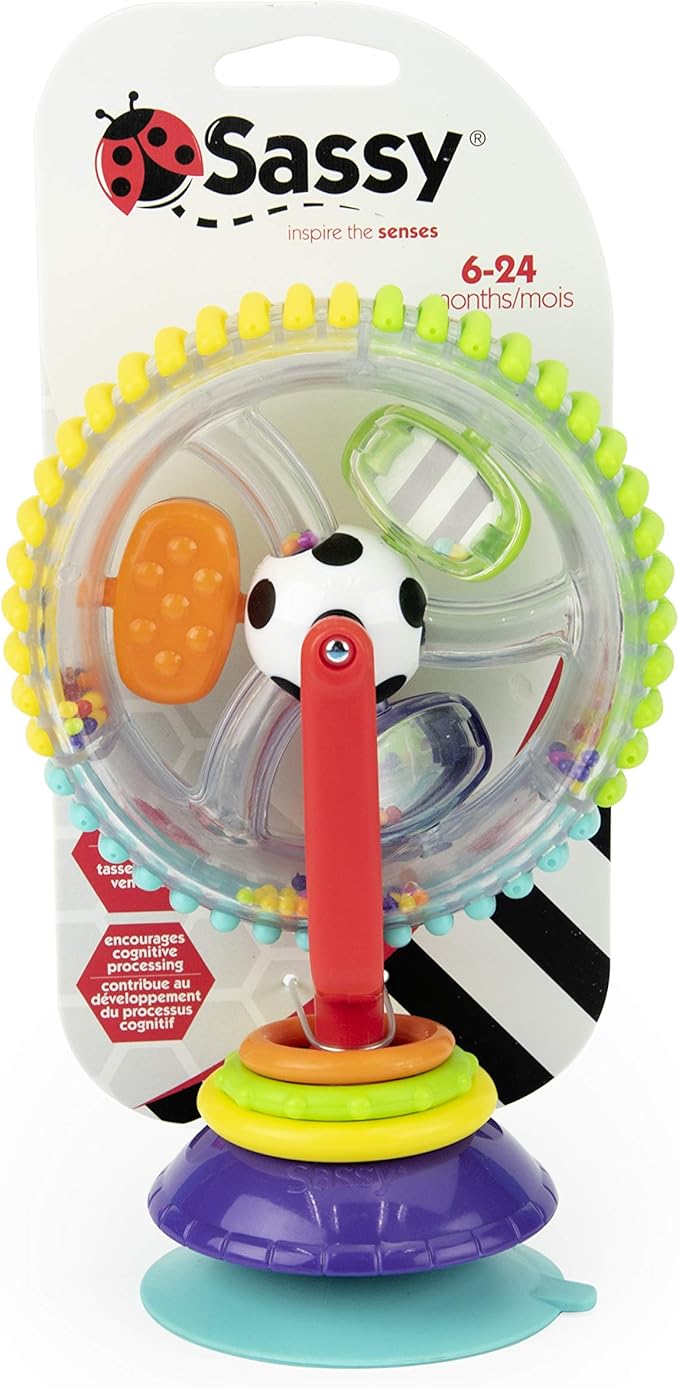Sassy Wonder Wheel Spinning High Chair Tray Toy, Age 6+ Months