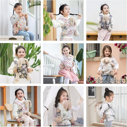 GAGAKU Doll Carrier Front and Back Soft Cotton Stuffed Animal