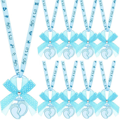 TrelaCo 60 Pcs Baby Feet Shower Pacifiers Necklace Acrylic Baby