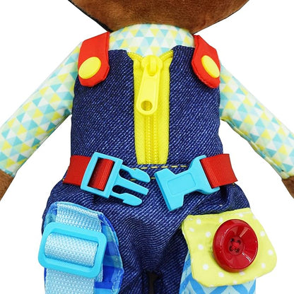 June Garden 15.5" Dressy Friends Isaiah - Educational Stuffed Plush Doll for Kids and Toddlers 2 Years and Up