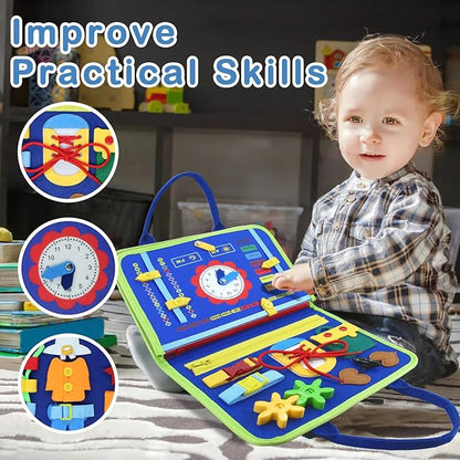 Hi-Tech Busy Book Toys, Montessori Sensory Book for Toddlers 1 2 3 4 5 Years Old