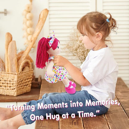 June Garden 14" Snuggle Cuties Bella - Soft Cuddly Plush Doll Gift for Girls