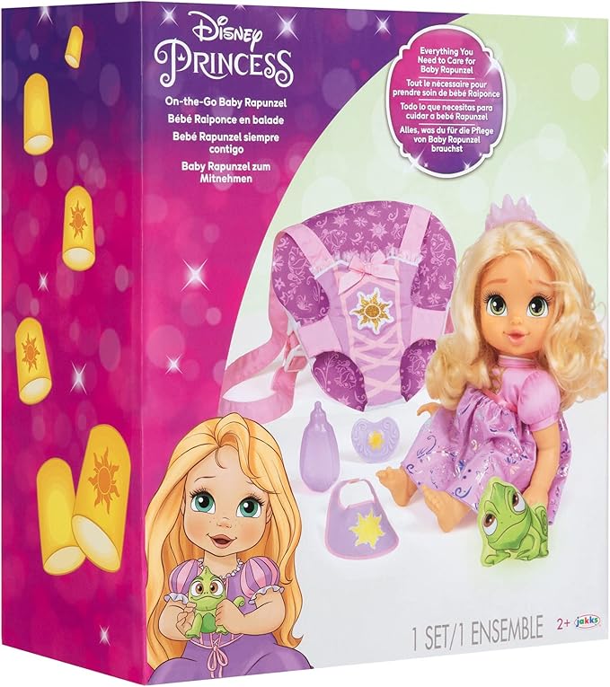 Disney Princess Rapunzel Baby Doll Deluxe with Tiara, Carrier