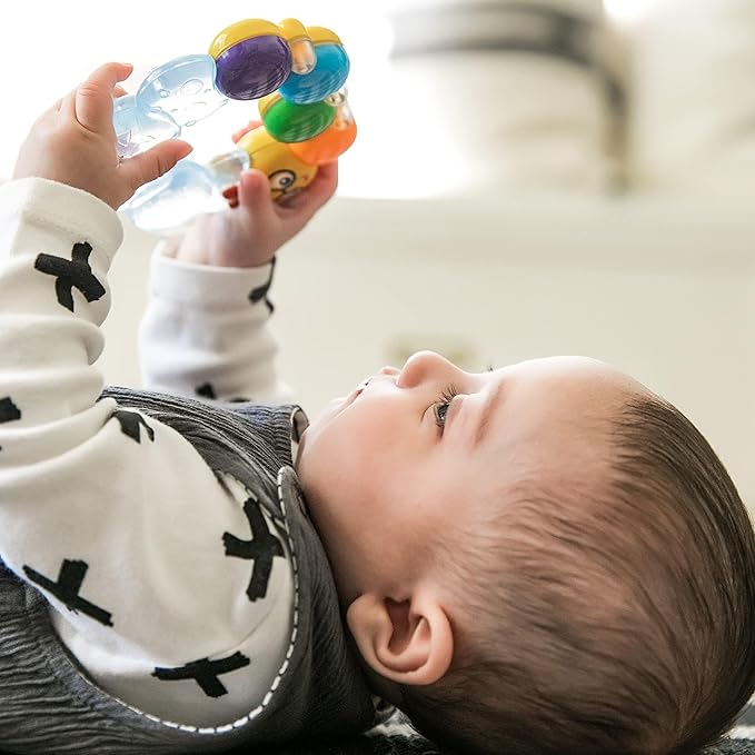 Baby Einstein Teether-pillar Rattle and Chill Teething Toy, Ages 3