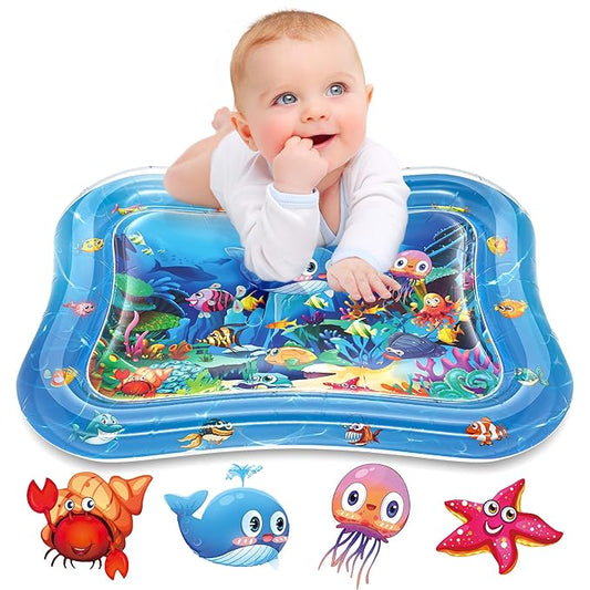 Infinno Inflatable Tummy Time Mat Premium Baby Water Play Mat for Infants and Toddlers Baby Toys for 3 to 24 Months, Strengthen Your Baby's Muscles