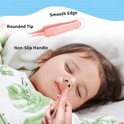Baby Nail Clippers Kit Baby Grooming Set with Nail Clippers, Scissors, Nail File & Tweezers Baby Care Kit Fingernail Cutter for Baby,Newborn,Infant,Toddler,Kid(Pink)