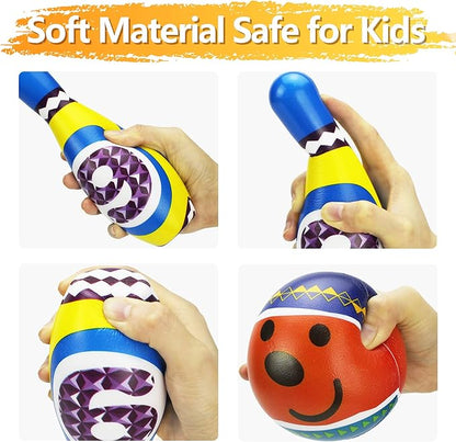 iPlay, iLearn Kids Bowling Toys Set 10 Foam 18 24 2 3