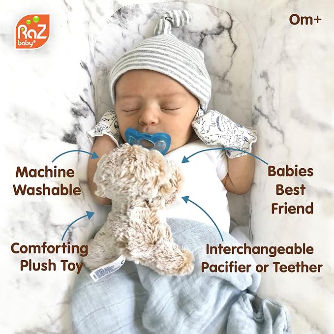 RaZbaby RaZbuddy JollyPop Pacifier Holder w/Removable Baby Pacifier - 0m+