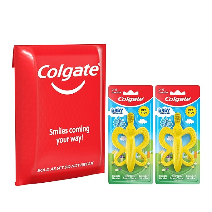 Colgate Baby Toothbrush and Teether, BPA Free ├ó?¼ŌĆ? Count (Pack 2)