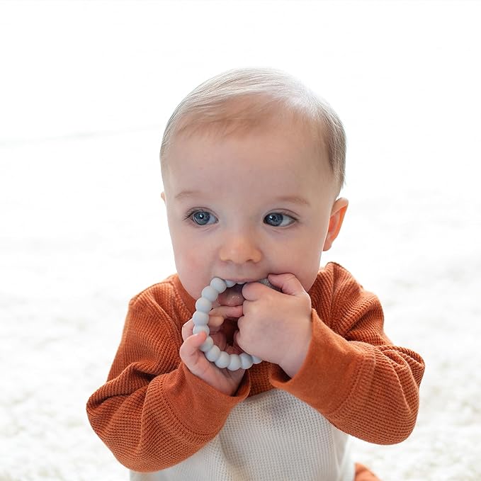 Dr. Brown's Flexees Beaded Teether Rings, 100% Silicone 3 Pack, 3m+
