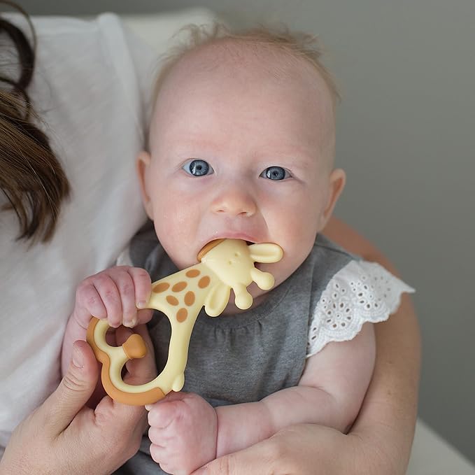 Dr. Brown's Ridgees Giraffe, Massaging Baby Teether Free,3m+