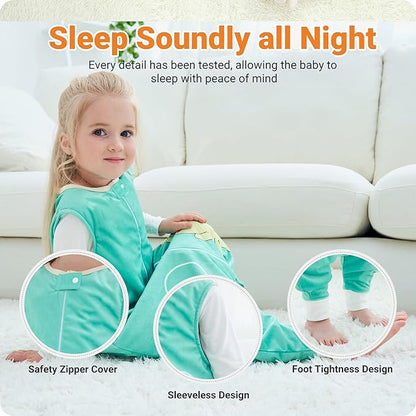Infant Toddler Sleeping Bag, Baby Sleeping Sack Sleeveless 4 Season 5-6T, Octopus