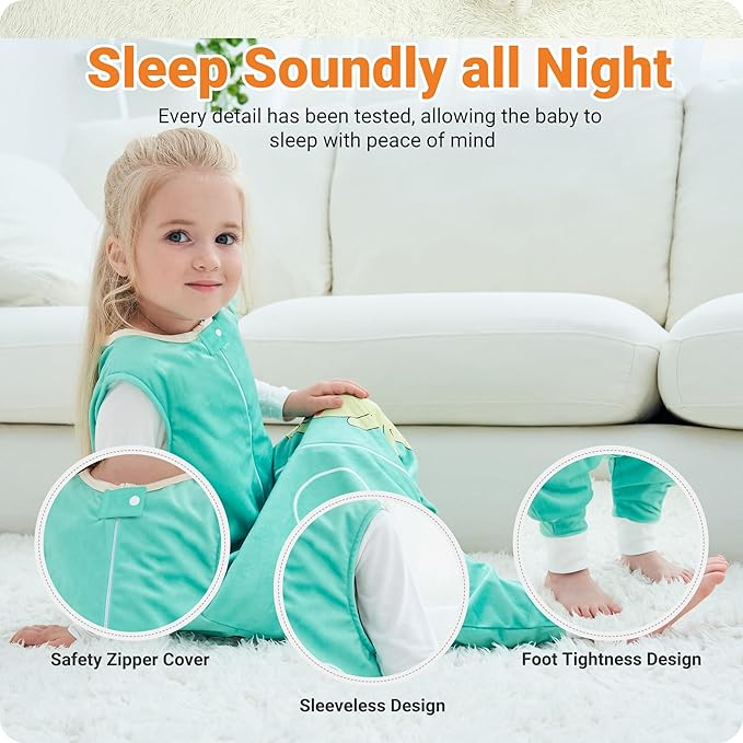 Infant Toddler Sleeping Bag, Baby Sleeping Sack Sleeveless 4 Season 1-3T, Octopus