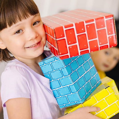 Melissa & Doug Jumbo Extra-Thick Cardboard Building Blocks - 40 3 Sizes,