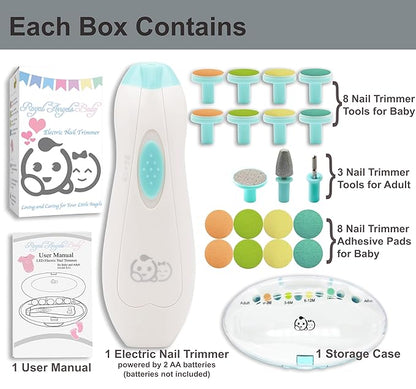 Royal Angels Baby Nail File, 21 in 1 Set with Labels 13 Replacement