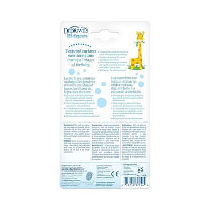 Dr. Brown's Ridgees Giraffe, Massaging Baby Teether Free,3m+