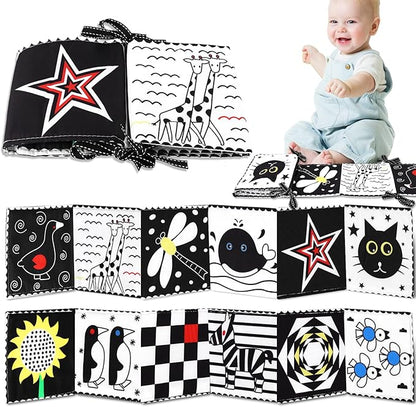 Baby Toys Black and White High Contrast Newborn Toys for 0-6, 6-12 Months