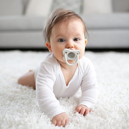 Dr. Brown's HappyPaci 100% Silicone Baby Pacifier, Contoured One-Piece Design 0-6m, BPA-Free, 3 Pack