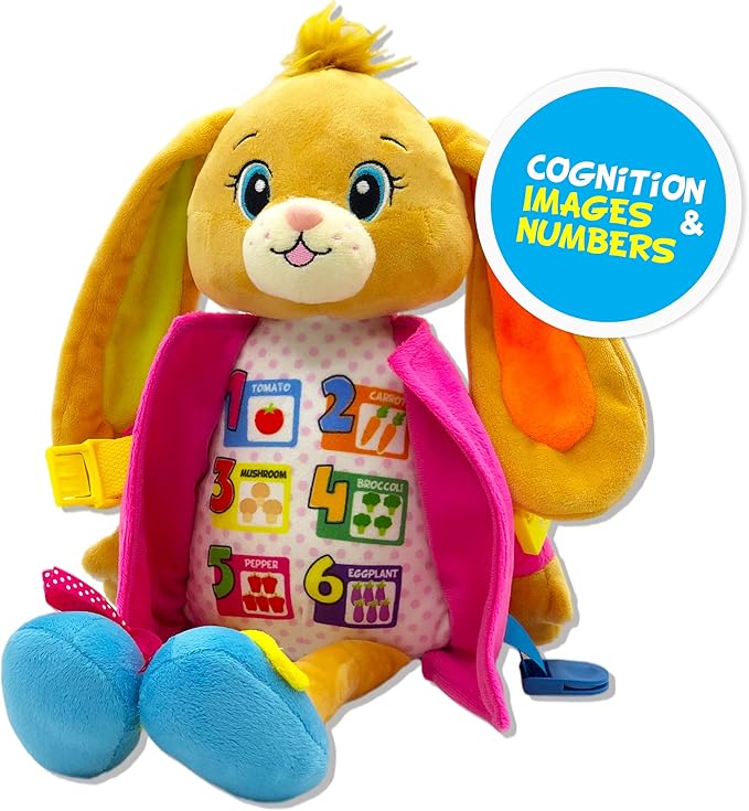 June Garden 16" Dressy Friends Bunnie - Educational Stuffed Plush Doll for Kids and Toddlers 2 Years and Up