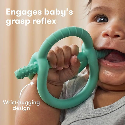 Frida Baby Get-A-Grip BabyTeether for Teething Relief | 100% Food-Grade Silicone Teething Toys for Baby 0-6, 12 18 Months