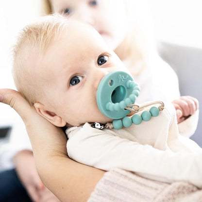 Ryan & Rose Cutie PAT Pacifier Teether (Bulb, Seaglass)