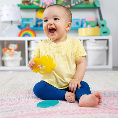 Bright Starts Sunny Soothers 2pk Multi-Textured Bpa Free Baby Teethers 3 Months+