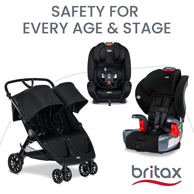 Britax Willow Brook Baby Travel System, Infant Car Seat and Stroller Combo with Aspen Base, ClickTight Technology, RightSize System and 4 Ways to Stroll, Navy Glacier
