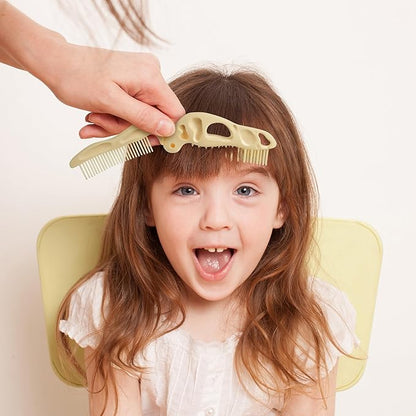 Genuine Fred BONEHEAD Folding Brush and Comb, Fun Dinosaur Design, Hair Care Tool and Detangling Comb, Convenient for Travel and Diaper Bags, Fun Gift or Stocking Stuffer
