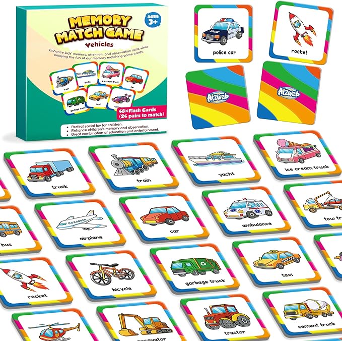 Match Game,Memory Game 48 Pcs 3 4 5 6,Flash