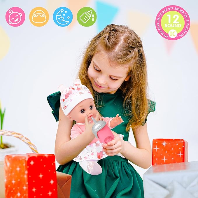 Baby Doll Care Set, Baby Doll Feeding Playset 20Pcs 3 4 5 6+
