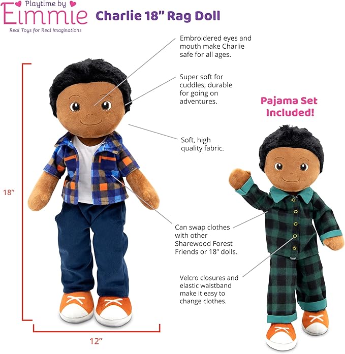 Soft Plush Baby Doll - 18 Inch Rag Dolls for Girls and Boys, Infants & Babies 1 Year