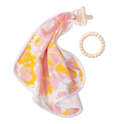 Dr. Brown's Lovey Blanket with Beaded Ring Teether and HappyPaci