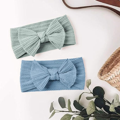 Niceye Pack of 10, Baby Girls Headbands with Bows Handmade